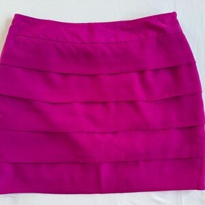 The Limited Fuchsia Layered Mini Skirt